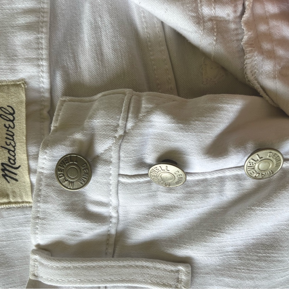 Madewell white 10” high rise skinny crop jeans size 26